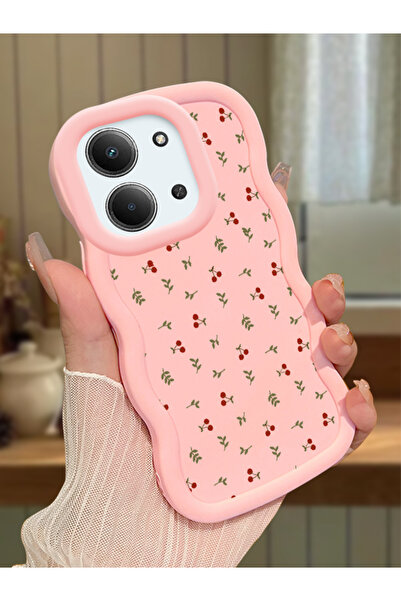 Hontinga Redmi 15C 5G Uyumlu Darbeye Dayanıklı Basit Pembe Silikon Telefon Kı...