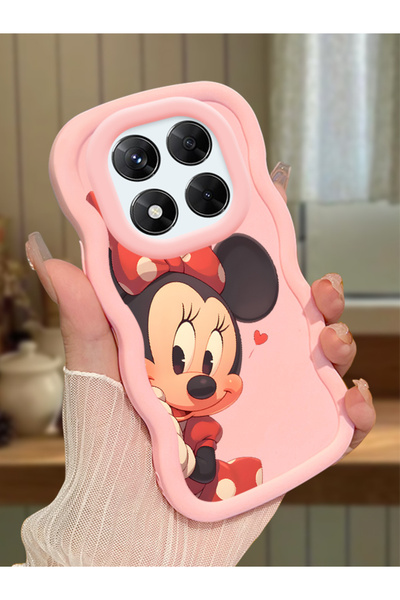Hontinga Redmi Note 14 Pro 4G Uyumlu Darbeye Dayanıklı Basit Pembe Silikon Te...