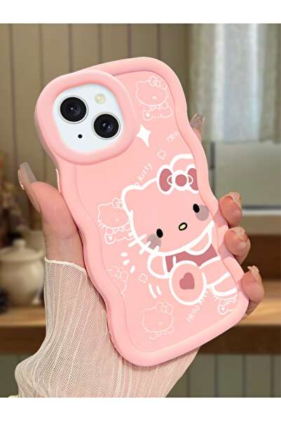 Hontinga iPhone 14 Plus Uyumlu Darbeye Dayanıklı Basit Pembe Silikon Telefon ...