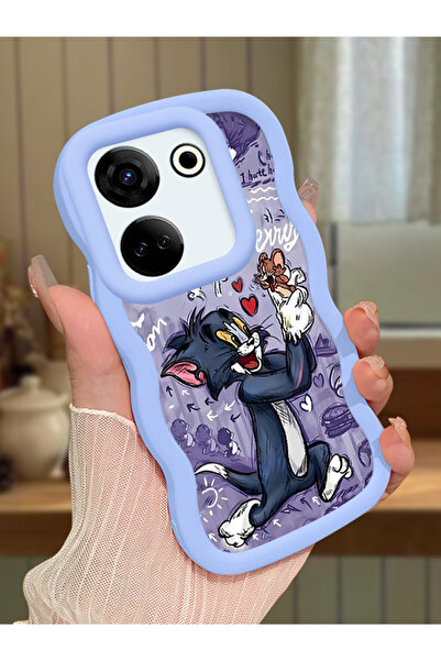 Hontinga Tecno Camon 20 Uyumlu Darbeye Dayanıklı Basit Mavi Silikon Telefon K...