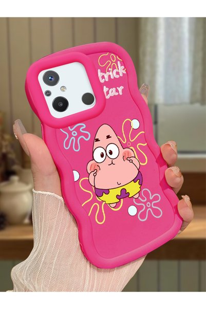 Hontinga Redmi 12C Compatible Shockproof Simple Red Silicone Phone Case Spong...