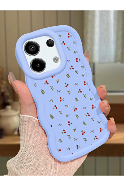 Hontinga Redmi Note 13 Pro 5G Uyumlu Darbeye Dayanıklı Basit Mavi Silikon Tel...