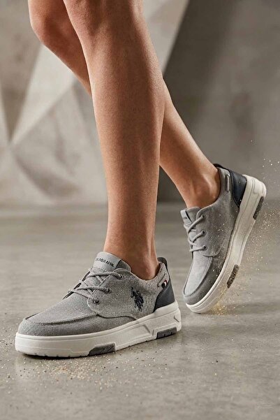 U.S. Polo Assn. Ανδρικά παπούτσια casual - με λεπτομέρειες από καμβά και δέρμα