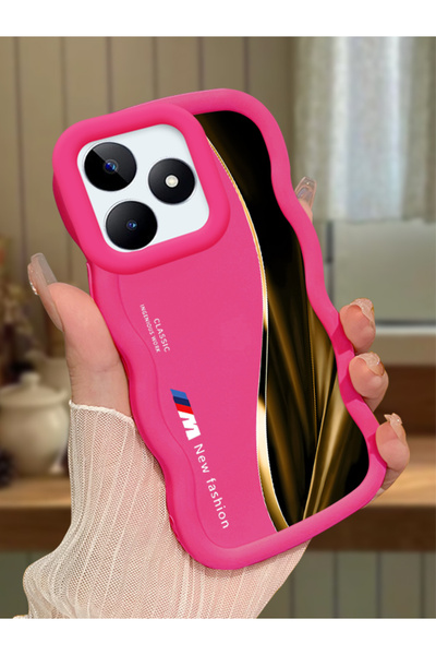 Hontinga Realme C53 Compatible Shockproof Simple Red Silicone Phone Case Bmw ...