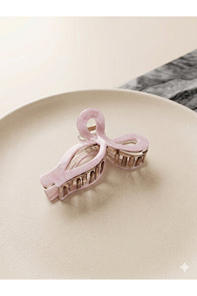 PABALAS Ροζ Πούδρα Ακρυλικό Κλιπ Μαλλιών – Πολυτελές Ακρυλικό Μίνιμαλ Μεγάλου...