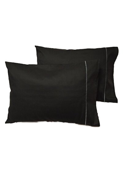 Casa Bucuriei Set 2 x Pillowcase with Embroidered Detail, 50 cm x 80 cm, Casa...