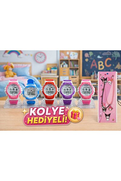 Ct Çocuk Dijital Spor Saati – Alarm ve Kronomotre , 3 ATM Su Geçirmez + Figür...