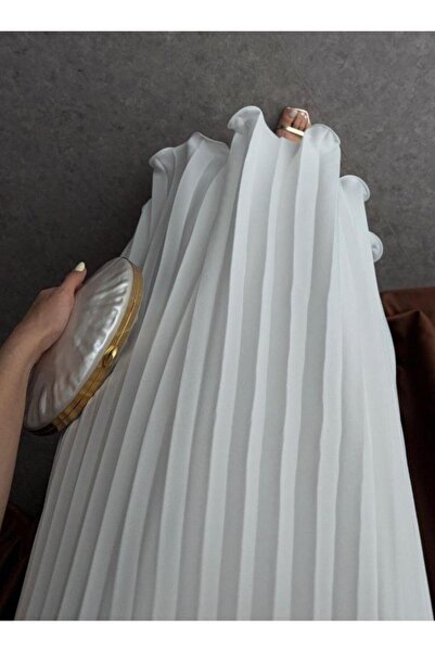 Qualia Butik Women's Flounce Pleated Maxi Strap Dress