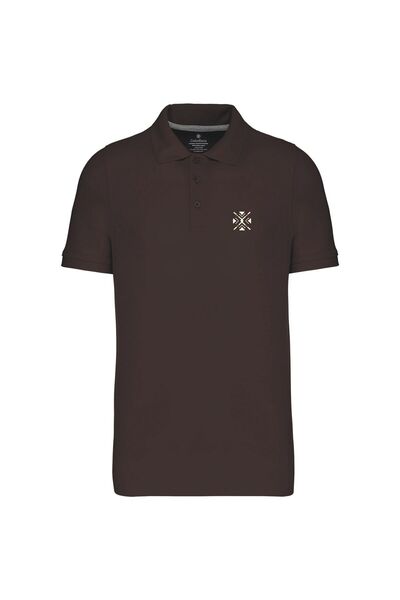 ColorEscu Tricou ColorEscu, densitate mare, broderie, culoare maro, CC37