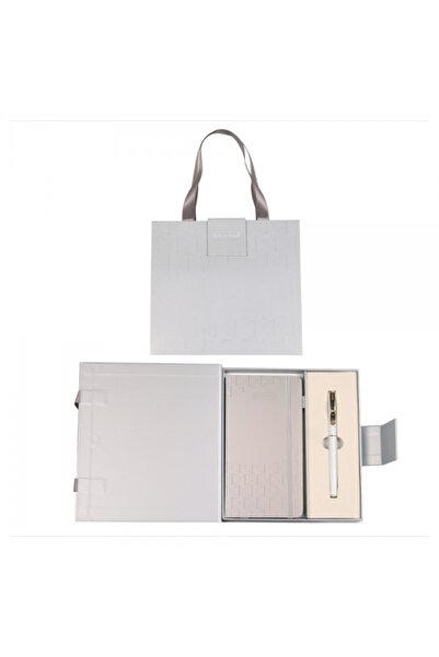 CRESCO Set cadou: pix alb/auriu + agendă mată A6 Classic Premium 8300222 CL-06