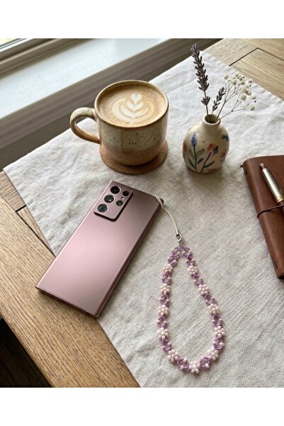 MyBalliStore Lavanta Esintisi Boncuklu Telefon Charms - Boho Papatya Zinciri