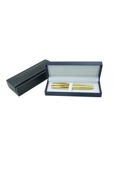 Office Cover Set cadou pix + creion Office-Cover, metalic, auriu cu dungi, cu...