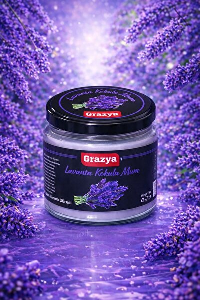 GRAZYA LAVANTA KOKULU KÜP PARÇACIKLI MUM 330 GRAM