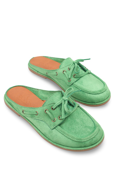 Riccon Γυναικείες Παντόφλες Carina Serena 001260 Πράσινο Σουέντ