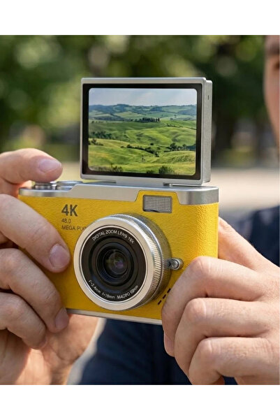 Genel Markalar Yeni Nesil Dijital Kamera 48 MP 4K Video Zoomlu Selfie ve Vlog...
