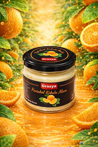 PORTAKAL KOKULU KÜP PARÇACIKLI MUM 330 GRAM