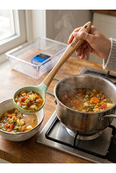 cook&kitchen مغرفة سيليكون غير لاصقة من تيفولي ملونة