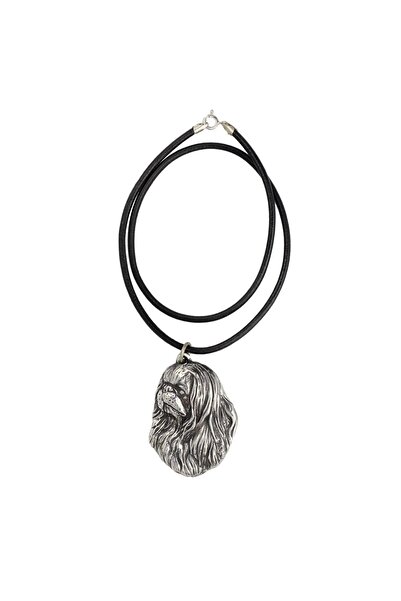 Art - Dog Colier japonez - Colier cu câine, pandantiv placat cu argint pentru...