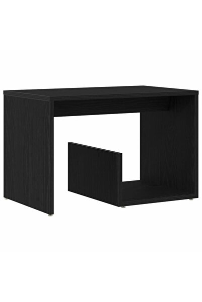 vidaxl Masă laterală Stejar Negru 59 x 36 x 38 cm Lemn compozit
