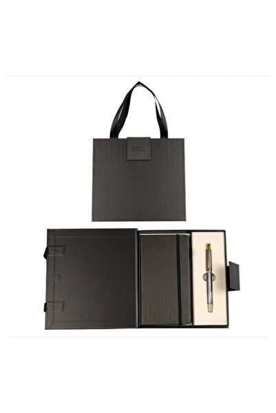 CRESCO Set cadou pix grafit/argintiu + agendă mată A6 Elegant Premium 850061-1