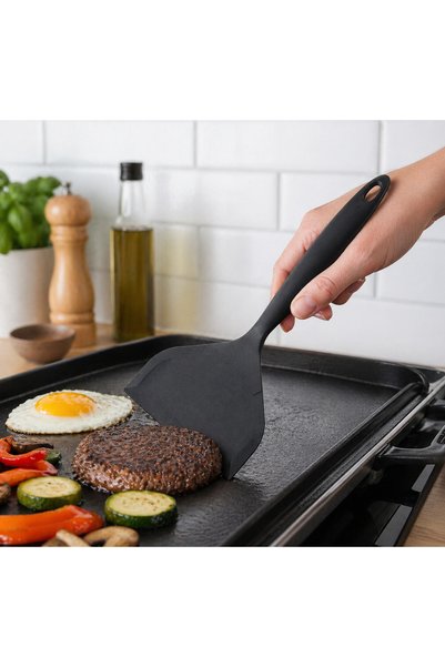homvira 🖤   Silicone Serving Spatula |   Non-Stick Wide Surface Cake, Pastry, and Pizza Spatula 🍰 🍕 |   Heat-Resistant, Flexible, and Durable Kitchen Utensil