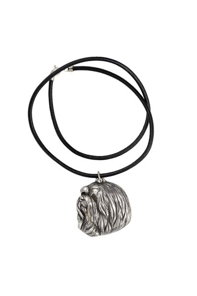 Art - Dog Havanese - Colier cu câine, pandantiv placat cu argint pentru iubit...
