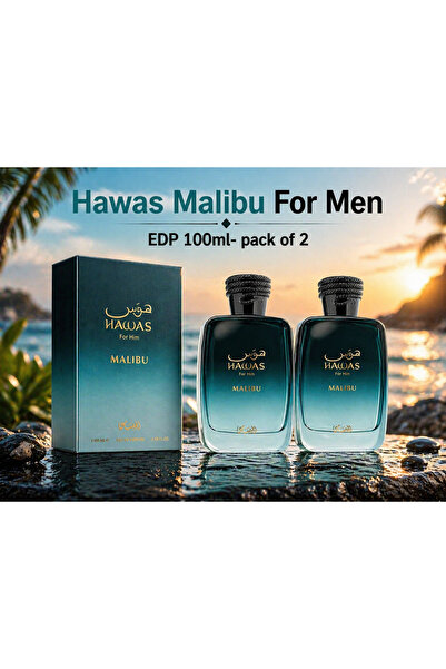 Rasasi Hawas Malibu For Men EDP 100ml – Pack of 2