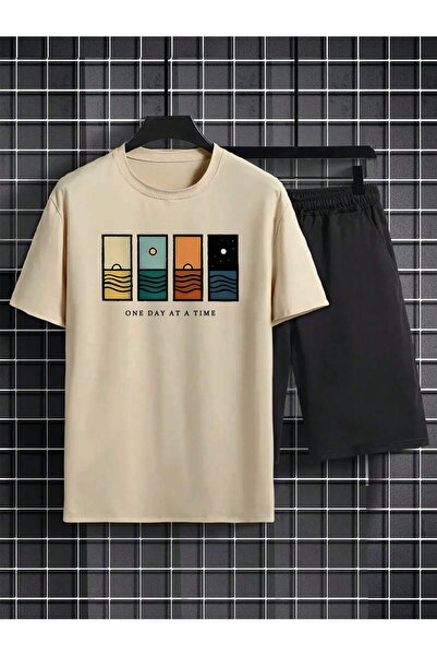 FATOOM STILE T-Shirt Shorts - T-Shirt with Shorts, Printed Crew Neck Top and ...