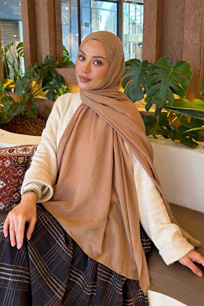 lamelif Comfort Pamuk Şal Karemel