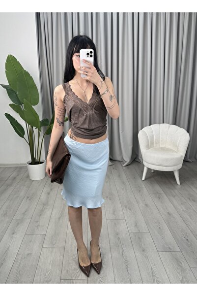 anonim Mykonos Lined Skirt Blue
