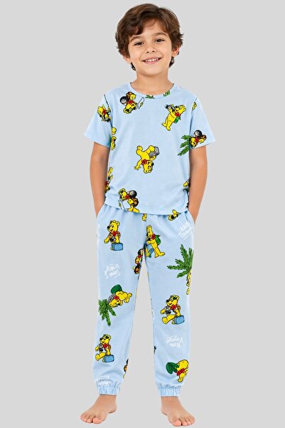 Haribo Σετ πιτζάμες για αγόρια σε ανοιχτό μπλε χρώμα με στάμπα αρκουδάκι, κον...