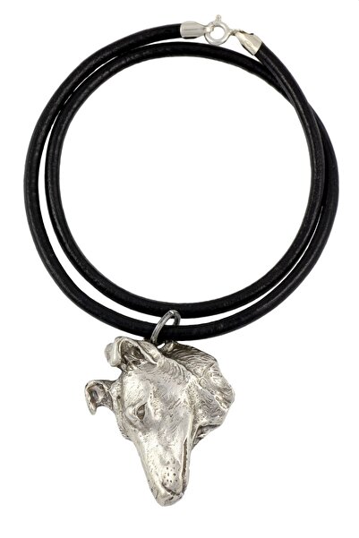 Art - Dog Collie Smooth - Colier cu câine, pandantiv placat cu argint pentru ...