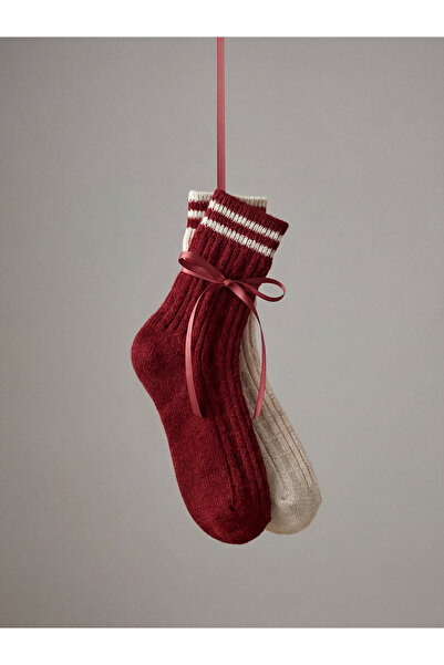LC Waikiki Striped Women's Ankle Socks 2 Pack