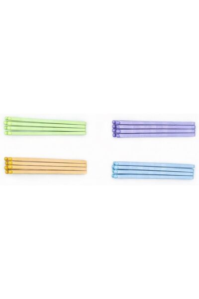 OR Bleu Hair Pins, Colourful Hair Ornaments, Green, Purple, Blue and Peach, 4...