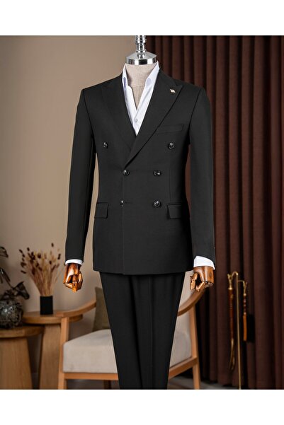 TerziAdemAltun Italian Style Slim Fit Men's Double-Breasted Jacket Pants Suit...