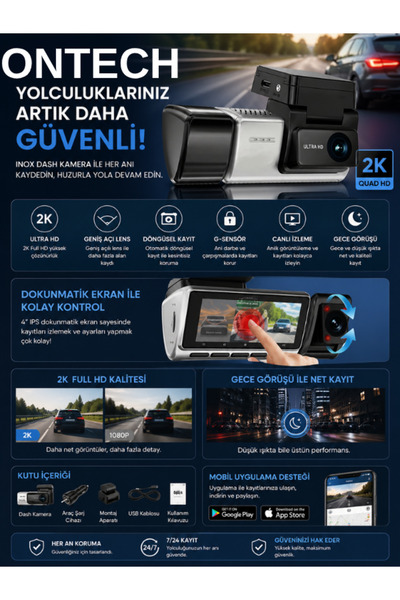 ON-X603 – Üç Kameralı Araç Güvenlik Kamerası