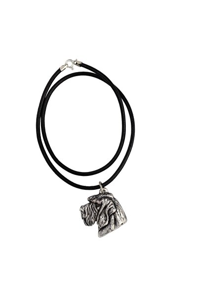 Art - Dog Spinone Italian - Colier cu câine, pandantiv placat cu argint pentr...