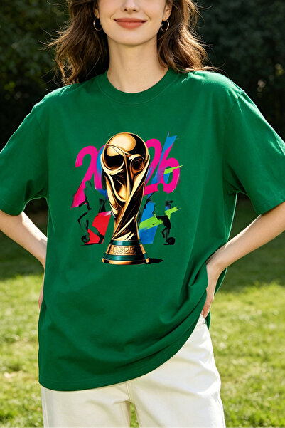 Fleck تي شيرتات نسائية بتصميم كأس العالم لكرة القدم 2026 بأسلوب كاجوال