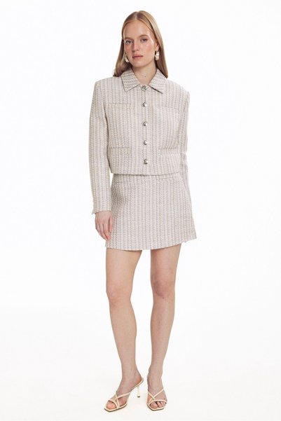 Ted Baker Gümüş Tweed Şort Etek
