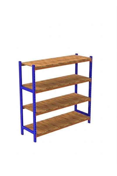 ALANRAF 4 Katlı Depo Rafı Sunta İç Raf 50x150x200 Cm Hafif Rack Raf 300-350 K...