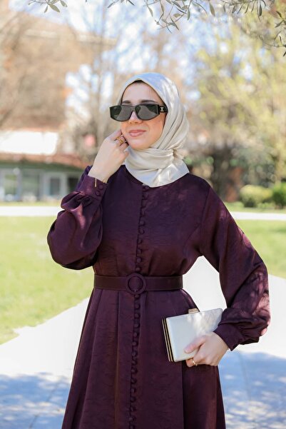 Nissra Ankanoor Birit Φόρεμα με κουμπιά και ζώνη από σατέν 145 εκ. ANKA265150