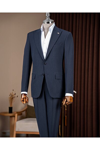 TerziAdemAltun Italian Style Slim Fit Men's Pointed Collar Jacket Pants Suit ...