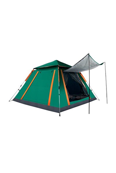 Tradesor Σκηνή Camping 4 ατόμων με σκίαστρα – YB3021 – 2.4×2.4m – Dark Green