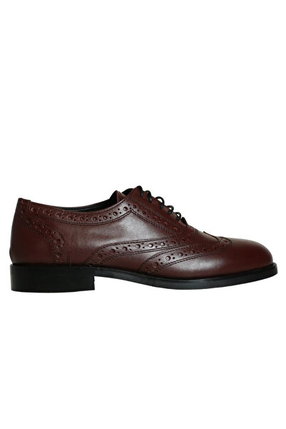 Platin Burgundy leather women's casual classic shoes