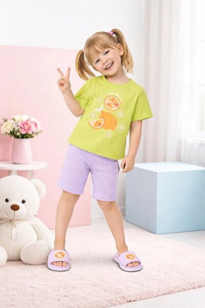 luay Girls 100% Cotton Set of 2 | Summer Casual Outfit for Kids | Graphic Print