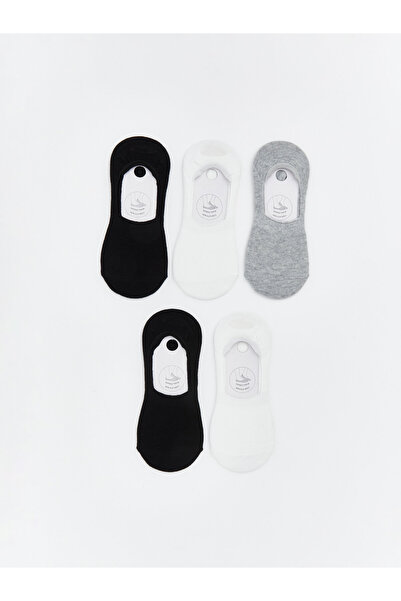 LC Waikiki Non-Slip Heel Women's Ballerina Socks 5-Pack