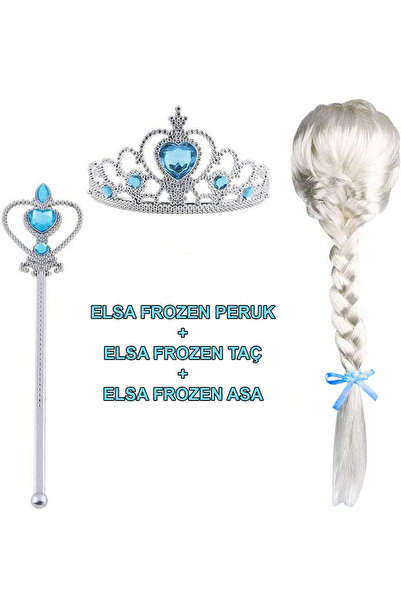 ZERO LAND GLDISPTM Pletena Frozen Elsa perika, kruna i štapić (132009) Dječja...