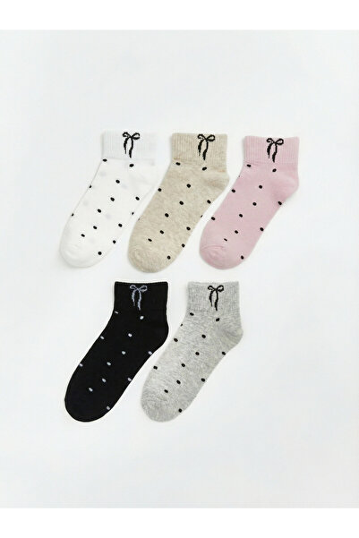 LC Waikiki Girls' Polka Dot Trainer Socks 5-Pack