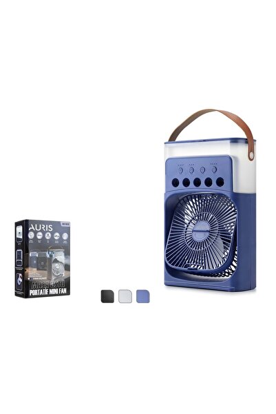 Auris ARSFNS10 Masa Üstü Buharlı Mini Fan 600 ml - 3 Kademe Serinletici - Mavi