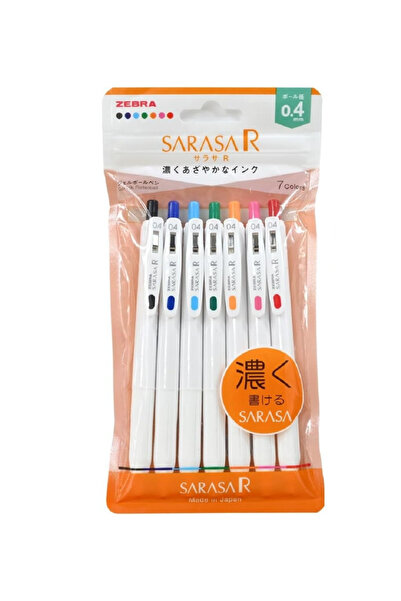 Zebra Gel Ballpoint Pen Sarasa R 0.4mm 7 Colors Set